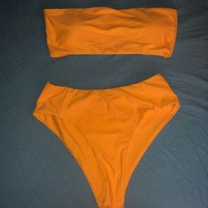 Medium yellow/orange bikini. NEVER WORN